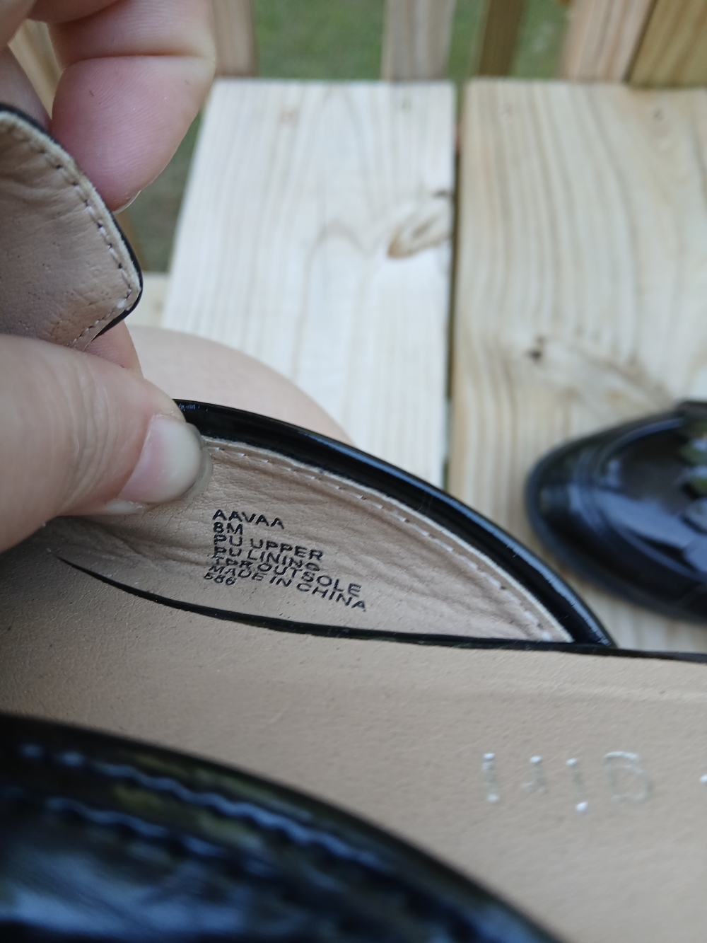 Madden Girl Black Patent Slip-On Loafers - Picture 3 of 3